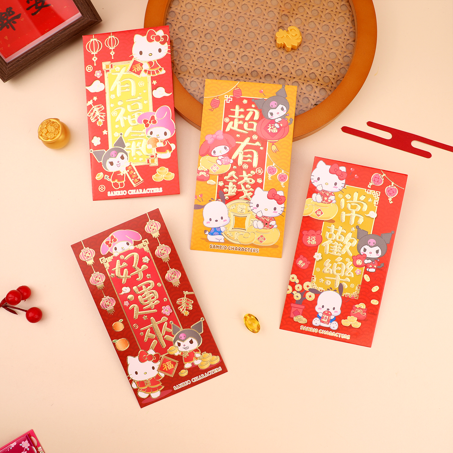 马年新款个性压岁红包袋过年三丽鸥动漫拜年祝福利是封高级感定制