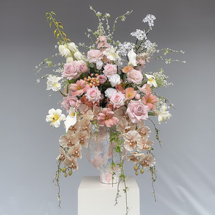 《白桃乌龙 》仿真花假花 高保湿高手感 家居摆放 原创设计作品