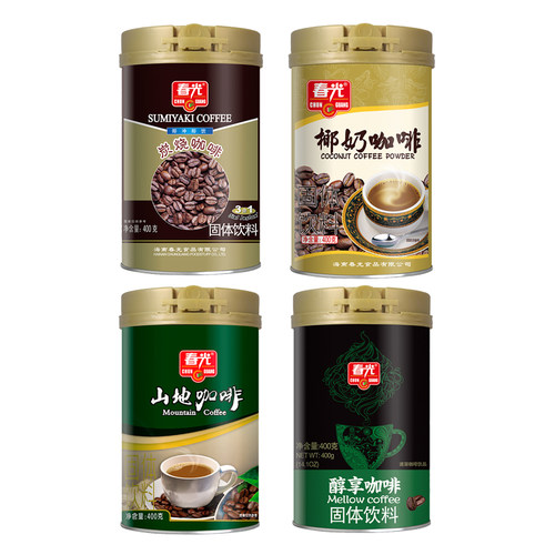 春光海南特产咖啡炭烧椰奶醇享