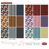 马年布 老钱风牧马纹系列 柯布 手工DIY面料包包 8安细帆布