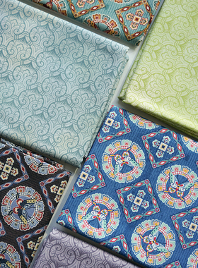 柯布  梦回敦煌·百蝶纹系列 20支印花棉布面料 DIY手工拼布包包