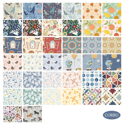 【20支平纹棉】柯布 万叶集南洋花砖大桔大利四季花园等多系列