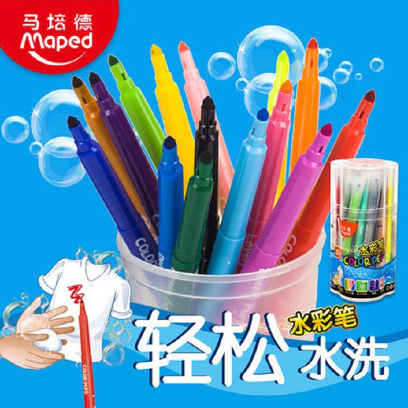 马培德(Maped) 12色24色36色幼儿粗杆水彩笔塑料盒装儿童绘画美术用彩笔套装怎么看?