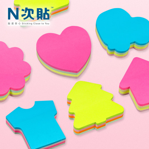 N次贴卡通便签纸便利贴四色标记