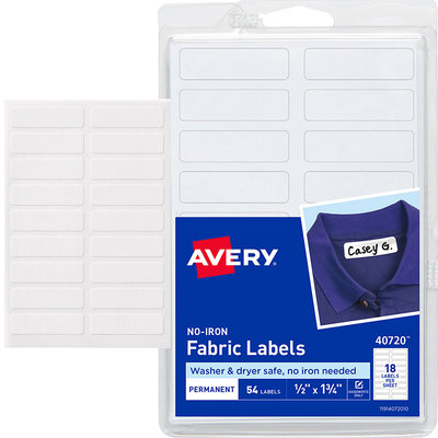 艾利白色儿童姓名贴标签