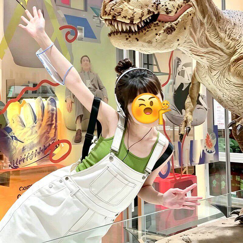 日系学院风夏季显瘦阔腿背带裤