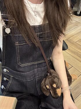 送运费险！小个子牛仔背带裤女