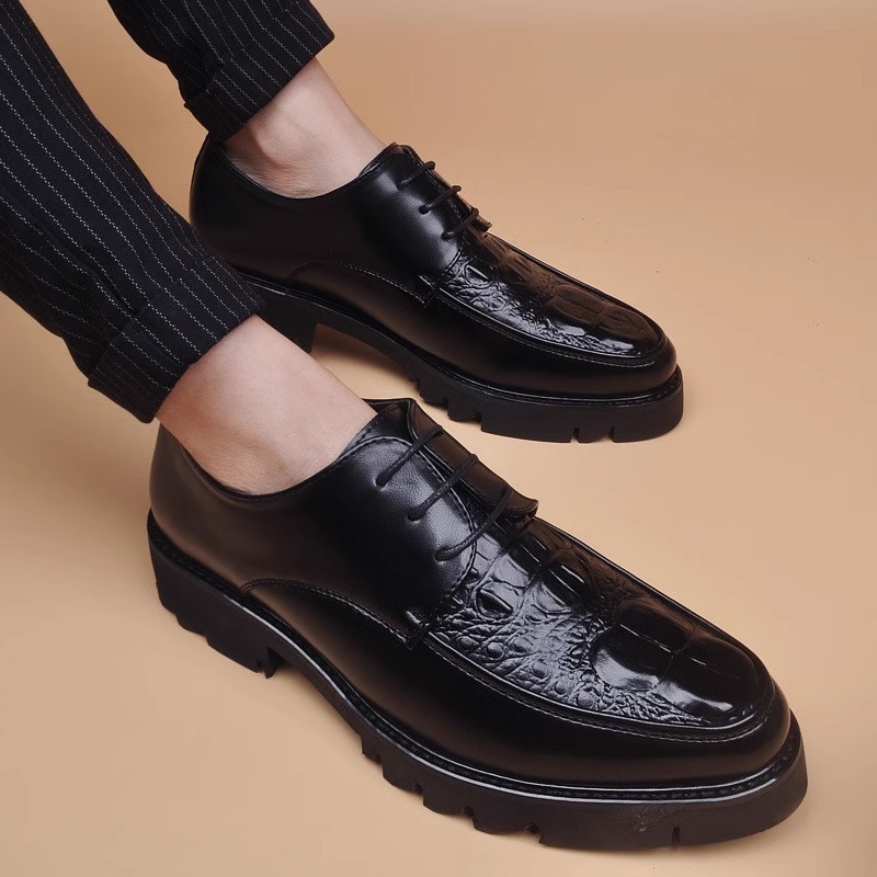 韩版皮鞋男潮流男士厚底内增高