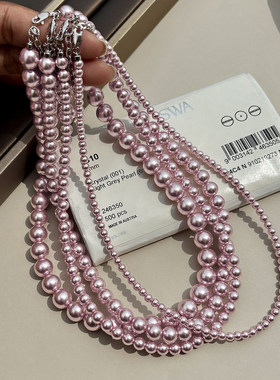 施家华子纯银珍珠项链女