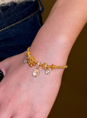 龙心盘缠四叶草手链女