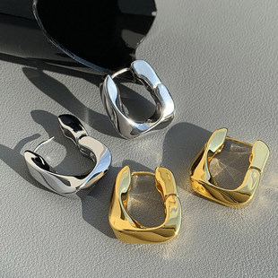 极简夸张金色耳环女圆圈2026新款爆款轻奢高级感耳扣独特耳圈耳饰