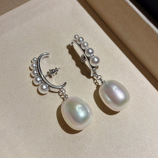古力娜扎同款夸张大珍珠耳坠女2026新款耳钉轻奢高级感耳环耳饰品