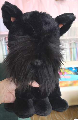 （代购）美国wild republic仿真黑色雪纳瑞犬狗狗毛绒玩具公仔