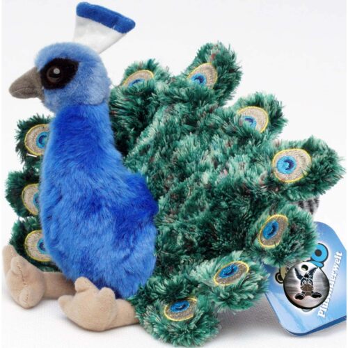 （代购）美国wild republic仿真蓝孔雀peacock毛绒玩具公仔