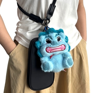 (现货+包邮)西游记竹节山盘桓洞狮子精雪狮毛绒玩具痛包挂件