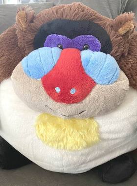 （代购）美国squishable仿真山魈mandrill毛绒玩具公仔球形抱枕