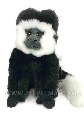 （代购）仿真黑白疣猴abyssinian colobus毛绒玩具公仔