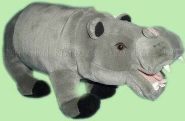 （定做）仿真张嘴河马hippopotamus毛绒玩具公仔