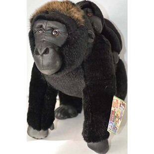 （代购）美国wild republic仿真母子款低地大猩猩gorilla毛绒玩具