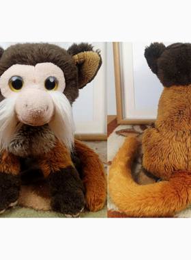 （定做）leonine仿真皇柽柳猴长须狨tamarin毛绒玩具公仔