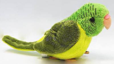 （代购）仿真横斑鹦鹉barred parakeet毛绒玩具公仔