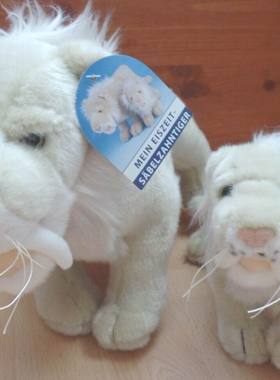 （代购）德国semo仿真母子剑齿虎sabertooth毛绒玩具公仔