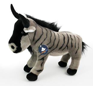 （代购）仿真牛羚角马wildebeest毛绒玩具公仔