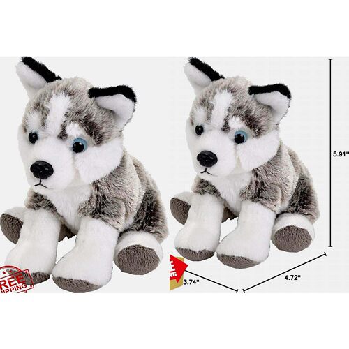 （代购）美国wild republic仿真哈士奇犬狗狗husky毛绒玩具公仔