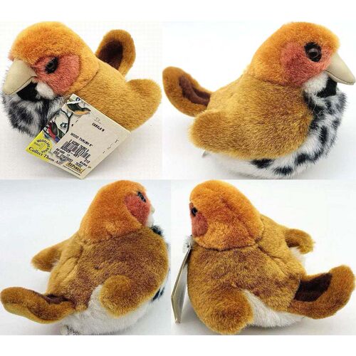 （代购）美国wild republic仿真美洲画眉林鸫wood thrush毛绒玩具
