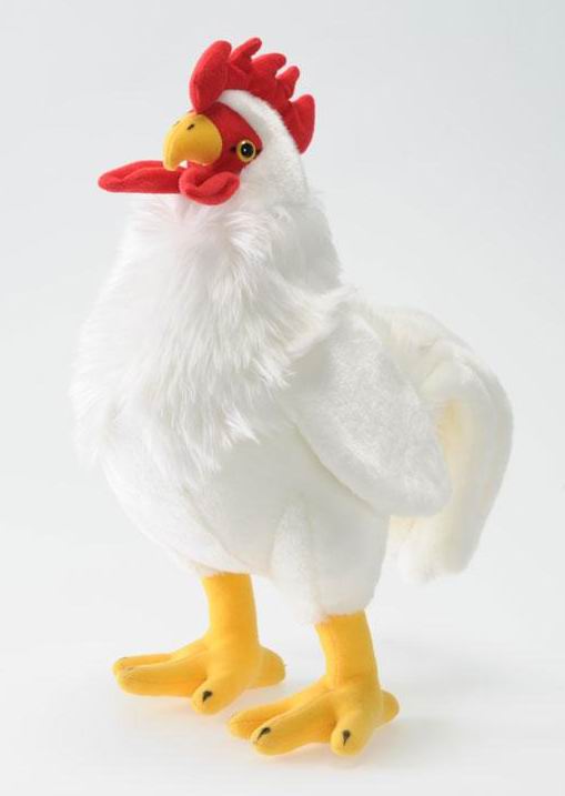 （代购）仿真白羽大公鸡cock毛绒玩具公仔