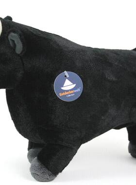 （代购）美国wild republic仿真黑色公牛bull毛绒玩具公仔