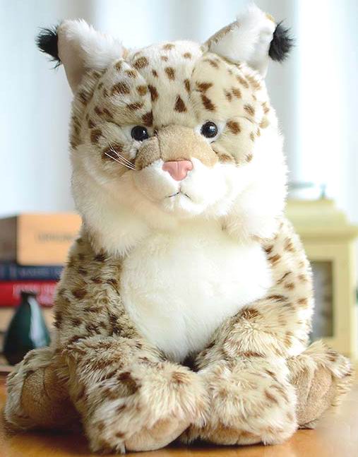 （代购）德国uni-toys仿真特大号欧亚猞猁lynx毛绒玩具公仔