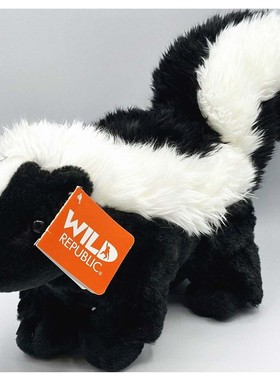 （代购）美国wild republic仿真大号臭鼬skunk毛绒玩具公仔