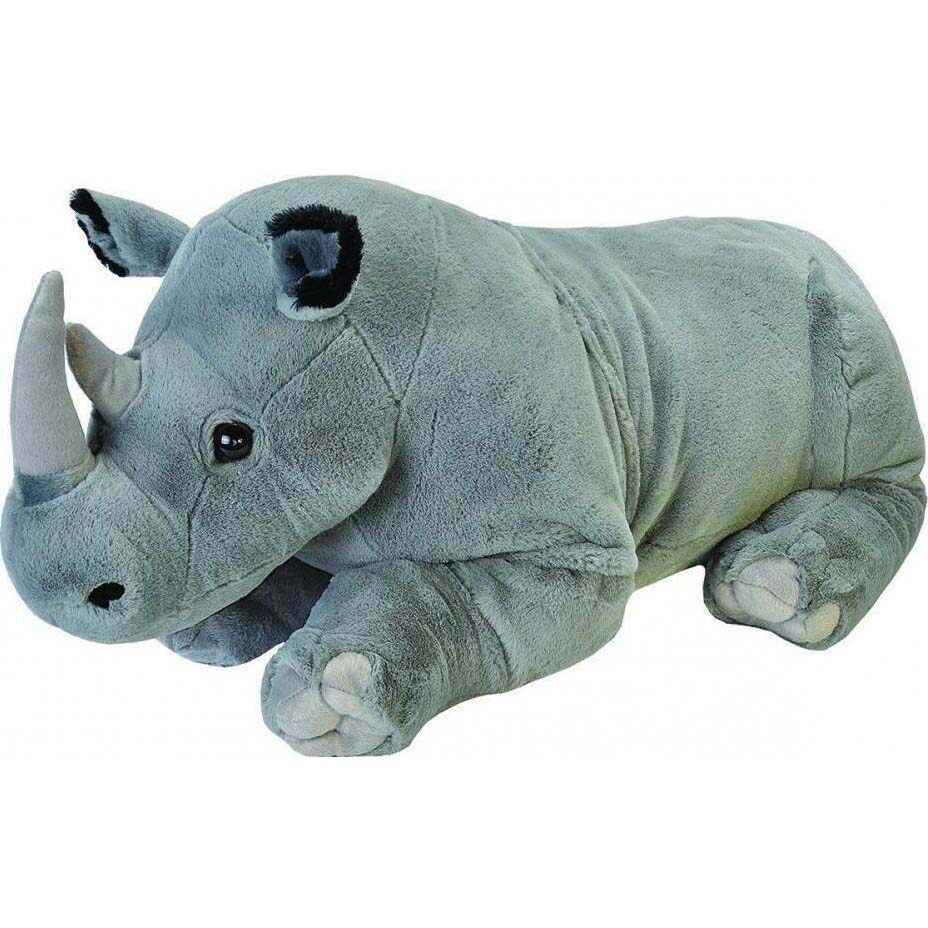 (代购)美国wild republic仿真白犀牛rhinoceros毛绒玩具抱枕