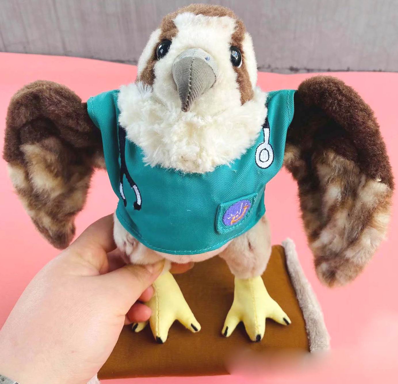 （代购）美国russ仿真猎隼saker毛绒玩具公仔