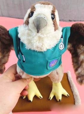 （代购）美国russ仿真猎隼saker毛绒玩具公仔