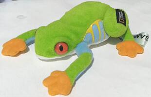 （代购）美国国家地理仿真红眼绿树蛙毛绒玩具公仔