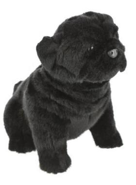 （代购）澳大利亚bocchetta仿真黑色巴哥犬狗狗pug毛绒玩具公仔