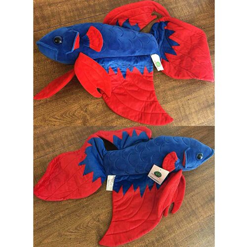 （代购）美国adore仿真泰国暹罗斗鱼regan毛绒玩具stuffed toy