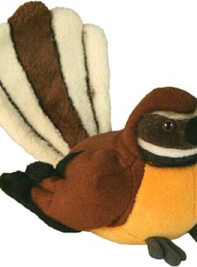 （代购）antics仿真新西兰扇尾鹟fan-tailed flycatcher毛绒玩具