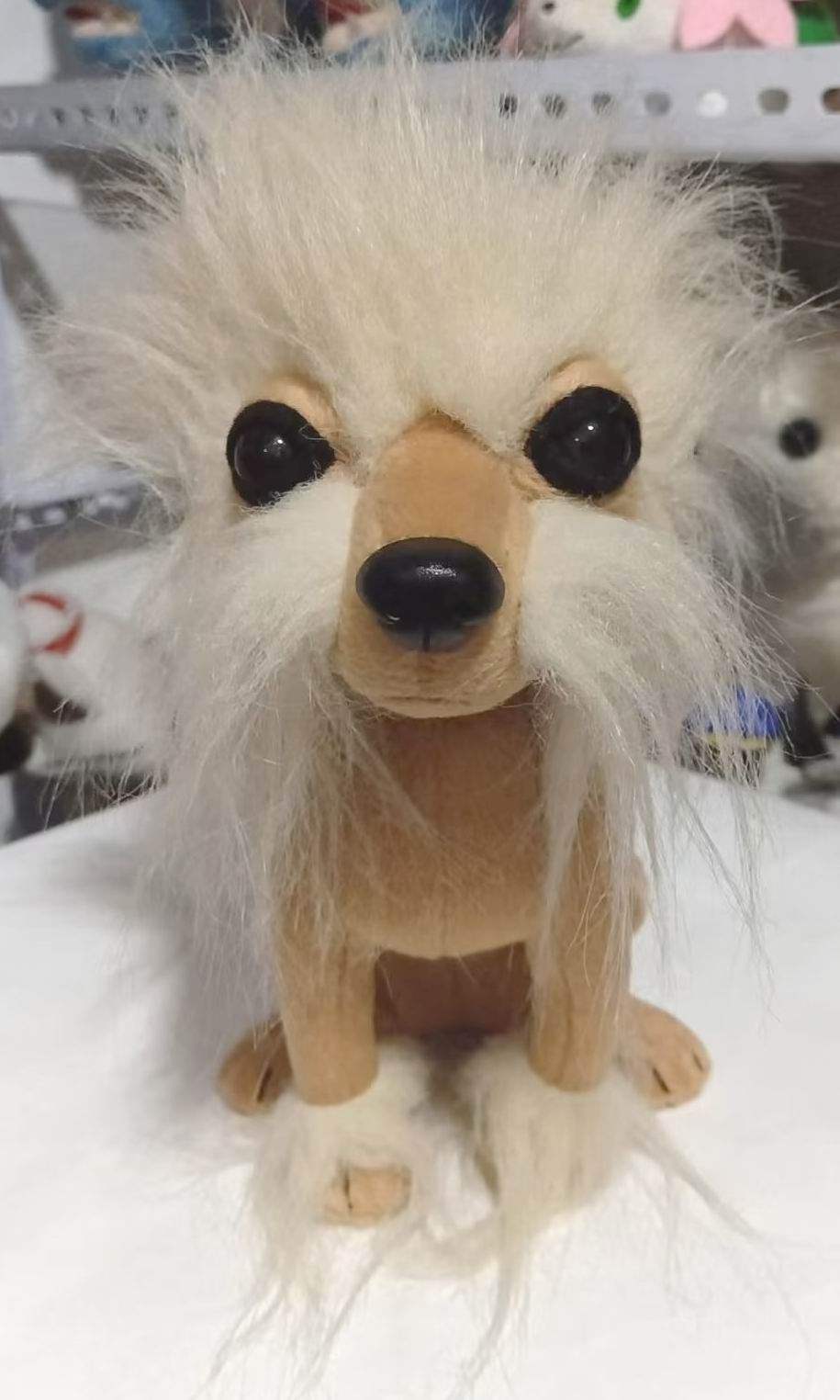 （定做）仿真中国冠毛犬狗狗crested dog毛绒玩具公仔