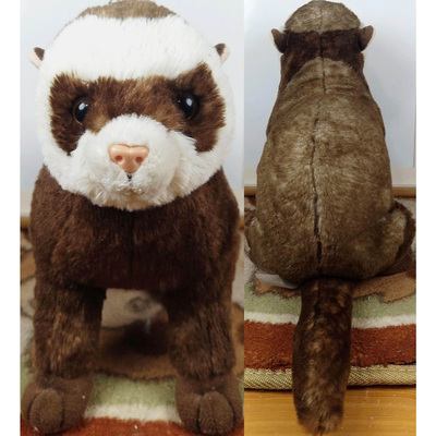 （定做）仿真蒙眼雪貂ferret毛绒玩具公仔