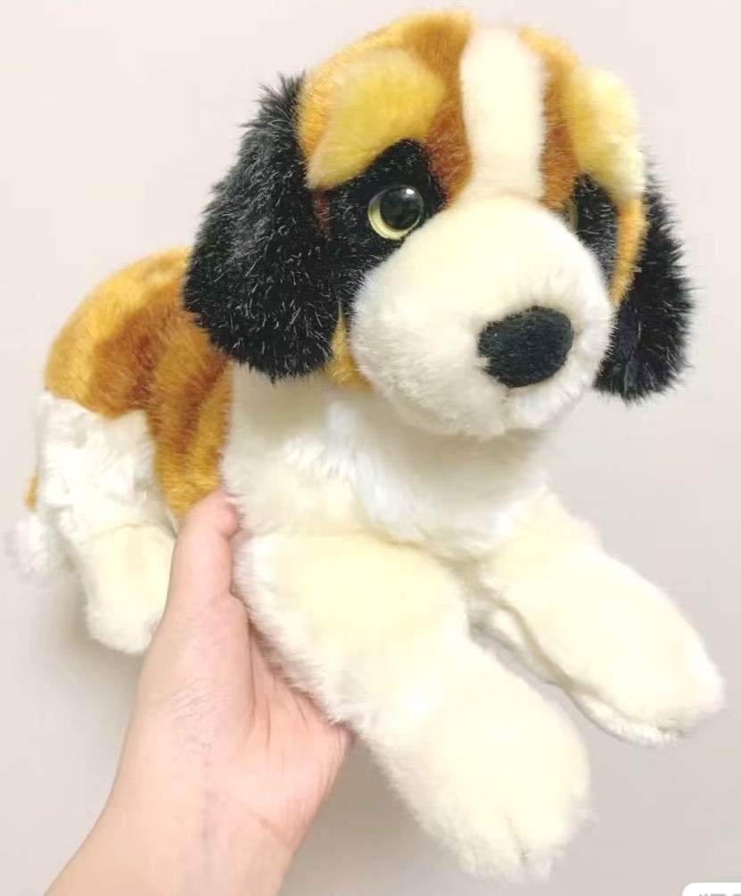 （定做）leonine仿真卧姿圣伯纳犬狗狗st bernard毛绒玩具公仔