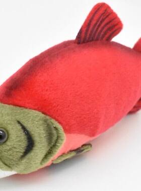 （代购）cabin仿真红鲑鱼大麻哈鱼sockeye salmon毛绒玩具公仔