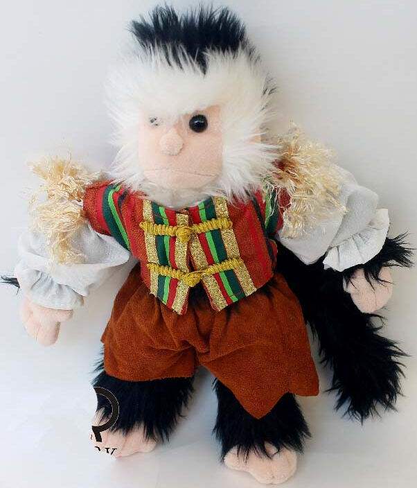 （代购）加勒比海盗仿真卷尾猴子杰克capuchin毛绒玩具公仔