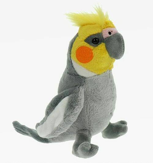 （代购）仿真玄凤鸡尾鹦鹉cockatiel毛绒玩具公仔
