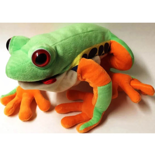 （代购）仿真红眼绿树蛙frog毛绒玩具公仔
