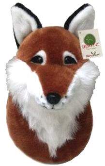 （代购）美国adore仿真赤狐狸头fox墙壁挂饰毛绒玩具公仔