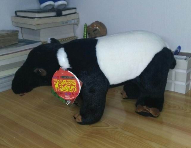 (现货+包邮)仿真马来貘食梦貘tapir毛绒玩具公仔