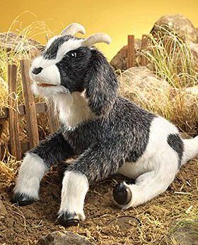 （现货+包邮）美国folkmanis仿真紫羔波尔山羊goat毛绒玩具公仔